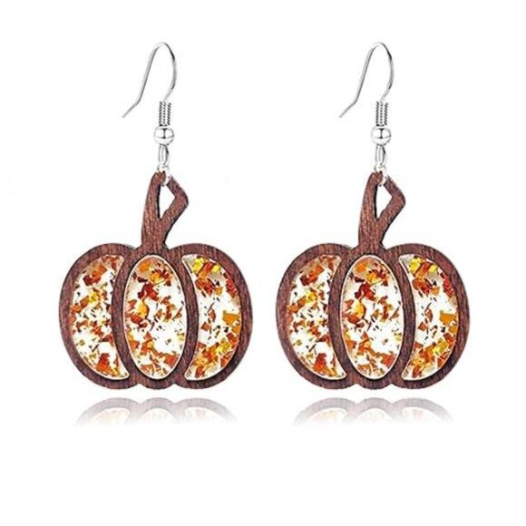 Pumpkin Earrings - Picture 7 of 7